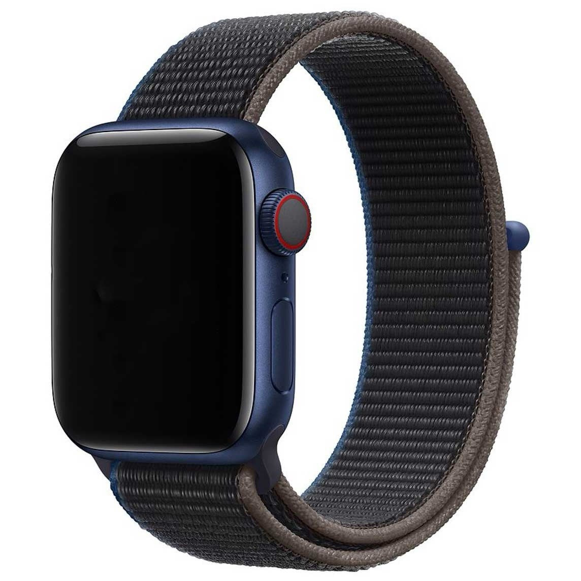 Apple Watch Armband Klett Stoff Charcoal Sport